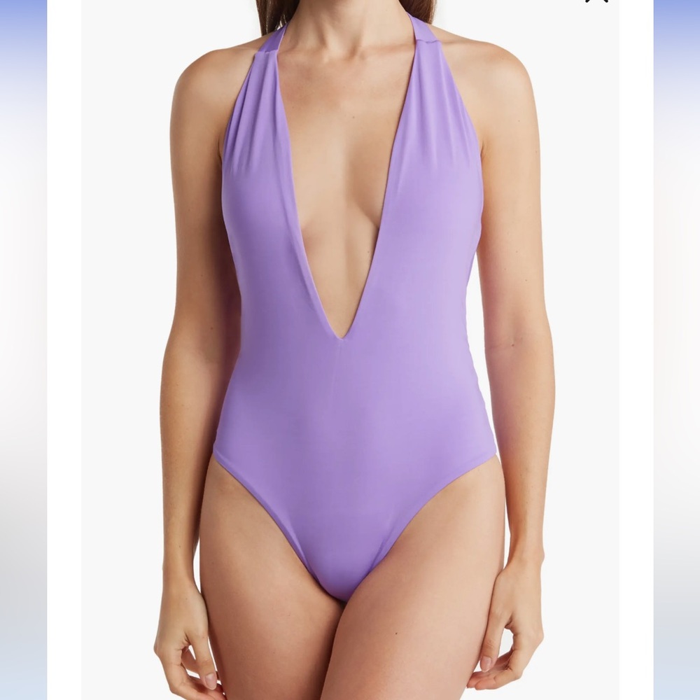 Maaji Lilac Plunge One-Piece Swimsuit